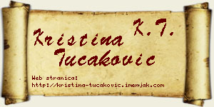 Kristina Tucaković vizit kartica